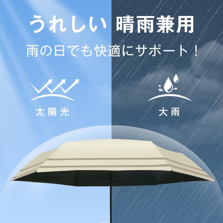 日傘 6本骨 完全遮光 晴雨兼用 超軽量 210g 折りたたみ傘 日傘 雨傘 晴雨傘 UVカット 遮熱 自動開閉 耐強風 撥水加工 UV対策 熱中症対策 男女兼用｜tutuyo｜18