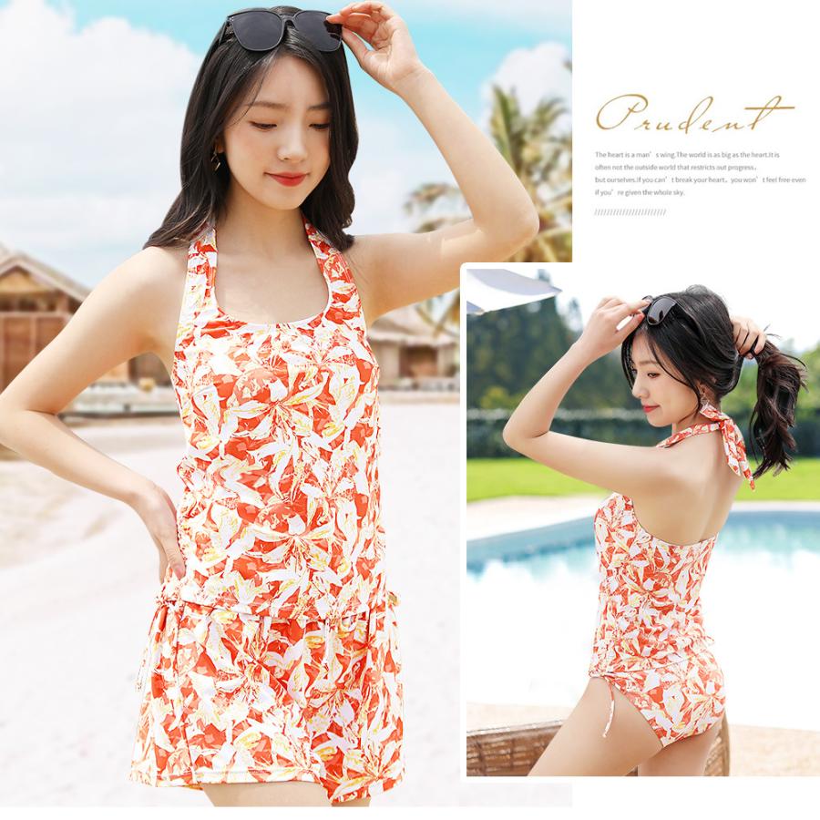 水着 レディース 4点セット 体型カバー ビキニ タンキニ Tシャツ 半袖 ラッシュガード 無地 袖付き ホルターネック ノンワイヤー パッド付き オトナ女子 花柄 Yya1770 Tutuyo 通販 Yahoo ショッピング