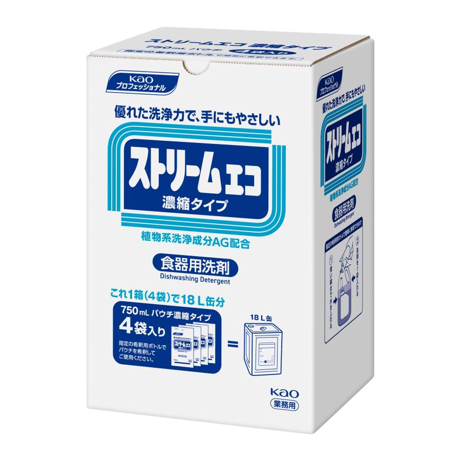 Kao商品 Kao（花王） ストリームエコ 濃縮タイプ 750mL×4袋入×4箱 : 通販 多摩