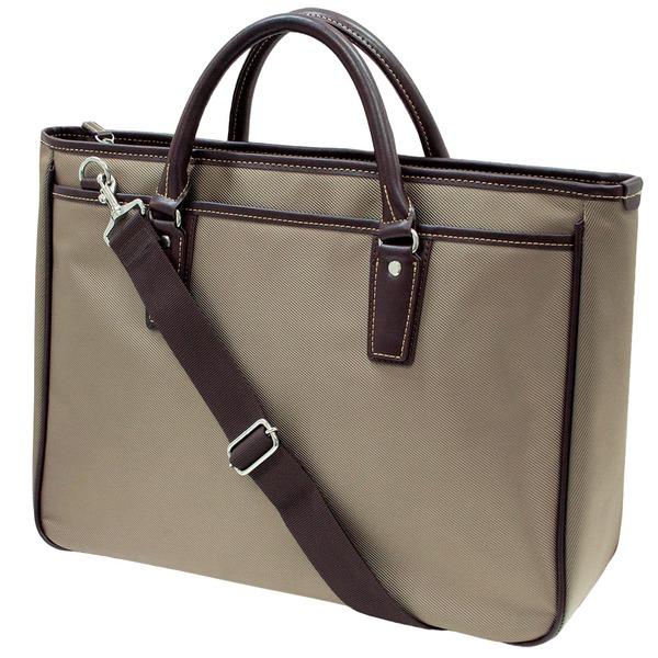 肩掛け ビジネスバッグ 手持ちの2way4面ウレタン入りpc対応ビジネスバック バッグ ベージュ