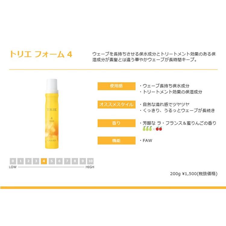 TRIE ルベル トリエ フォーム 4 200g スタイリング剤 ウェット : つや
