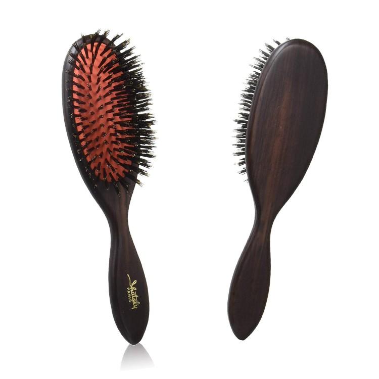 大阪ブラシ シャトリ 猪毛クッションブラシ 中 ヘアブラシ 送料無料定形外郵便 艶出し