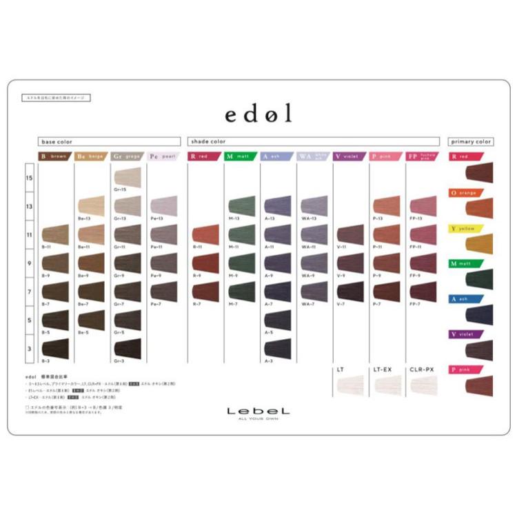 LebeL エドルカラー 未開封64本＋チャート付 計74本 ルベル エドル 1剤