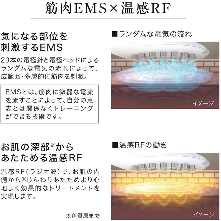 ルルド フェイスメイクエステ 美顔器 EMS 温感RF LED ホームエステ機器