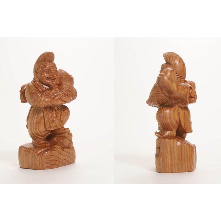直営店屋久杉 七福神 木彫り 一刀彫 素材：屋久杉（置物,縁起物,日本を
