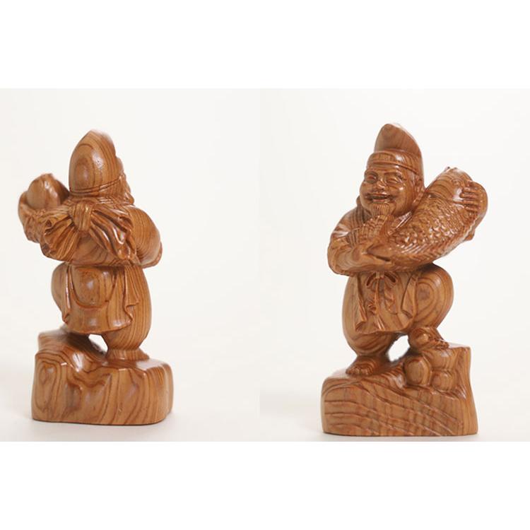 直営店屋久杉 七福神 木彫り 一刀彫 素材：屋久杉（置物,縁起物,日本を