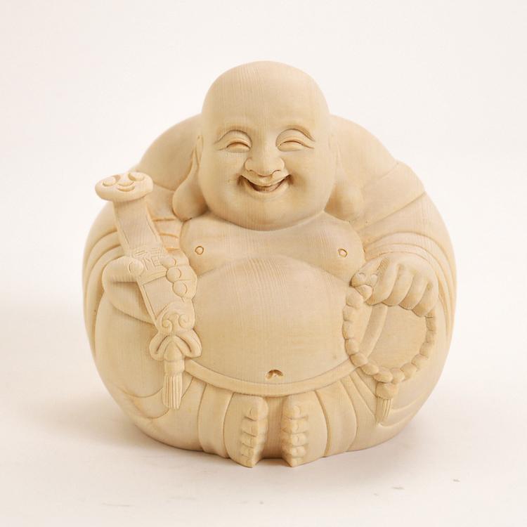 木彫り 布袋様 大 一刀彫 素材 柘植 置物 Ki 765 津山銘木有馬店 通販 Yahoo ショッピング
