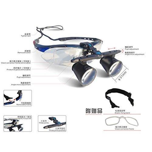 Romantic桜 双眼ルーペ メガネ式拡大鏡 虫眼鏡 FD-501G (2.5X) mm