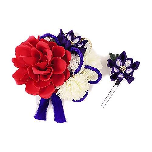 髪飾り 成人式 振袖 浴衣 卒業式 袴 結婚式 2点セット 赤 白 紫 花 和 洋 かんざし 手作り 簪 つまみ細工 ちりめ A B097nvr7bf 2502 Tuyari Nushop 通販 Yahoo ショッピング