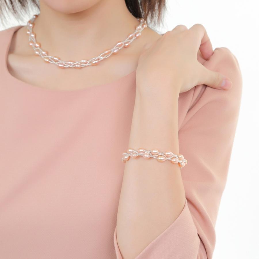 つやたま真珠 パールブレスレット 真珠 本真珠 幸運の二連パール 