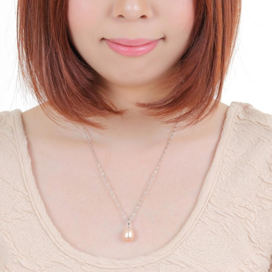 つやたま真珠 パールペンダント 真珠 一粒しずくパールネックレス 