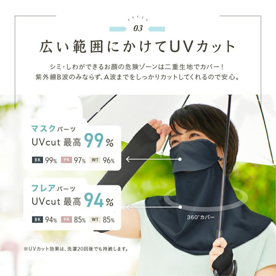 フェイスカバー綿100% 洗える ツーヨンマスク UVカット ネックカバー 肌に優しい 紫外線対策 接触冷感 夏用 スポーツ 抗菌防臭 登山 フィッシング｜tuyon｜08