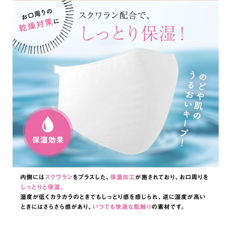 UVカット付保湿マスク ワンポイント入り 息でペコペコしない 立体 三層