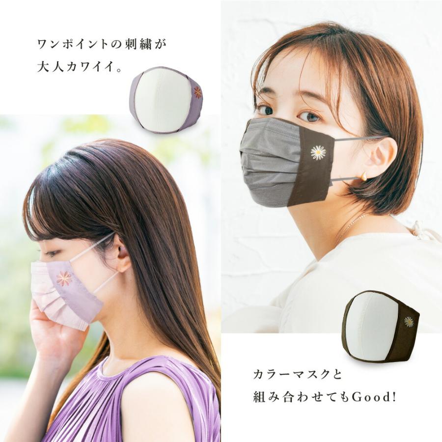 3D マスクカバー 刺繍入り1枚入送料無料 不織布マスク用 ツーヨン