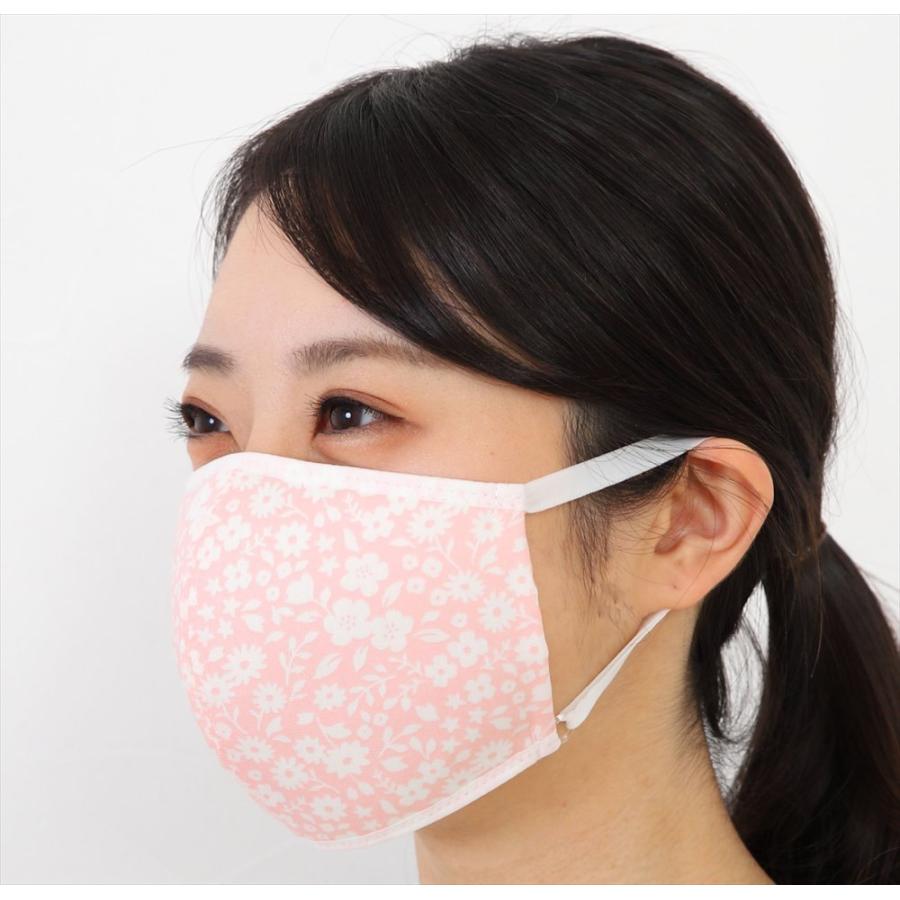 ツーヨン洗える 繰り返せマスク おしゃれ花柄布製マスク  2枚入 不織布使用 抗菌消臭 3d 接触冷感素材 立体3層構造 花柄 UVカットマスク T-84 |  | 01