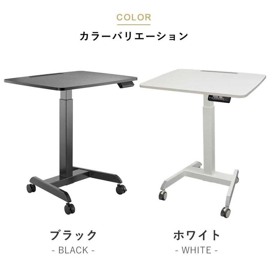 いくら 電動式 昇降デスク LD208 ホワイト キャスター付 簡単組立 iggy（イギー）快適ワーク昇降ミニデスク 電動式 LD208 : 快適ワーク