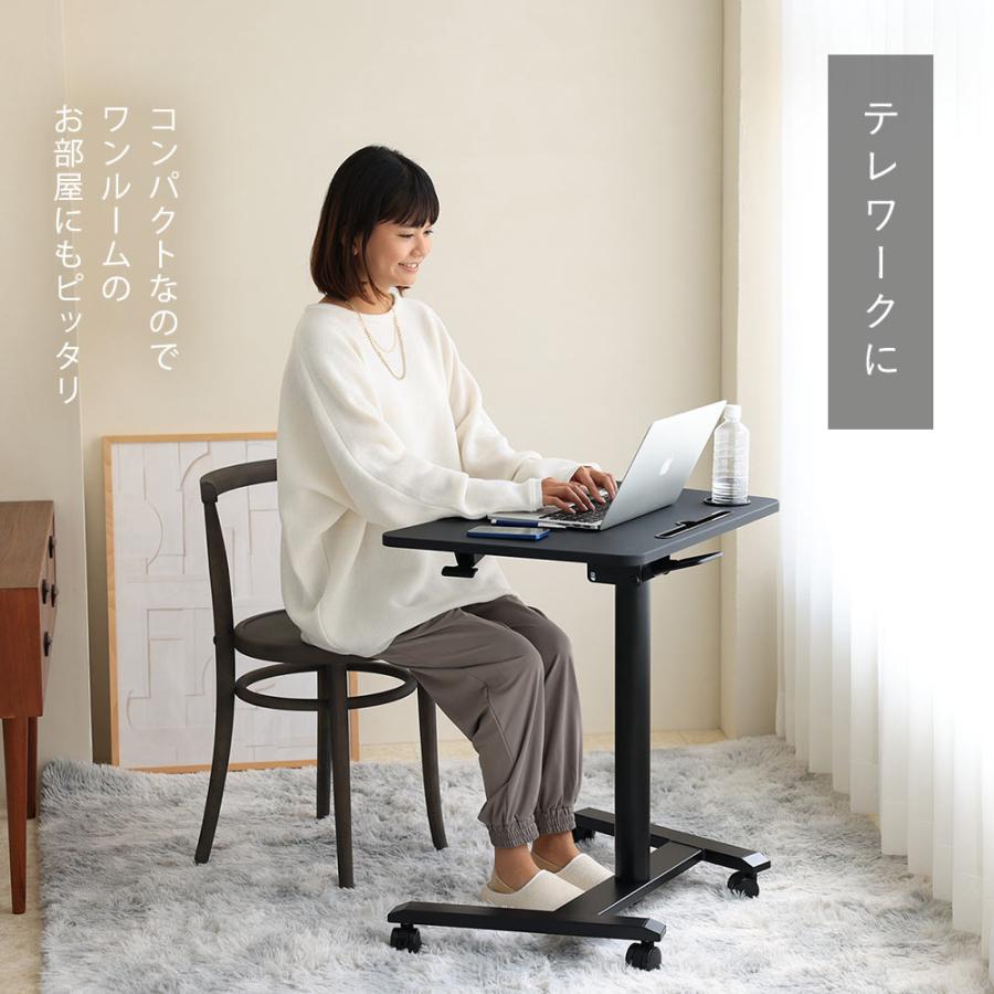 昇降ミニデスク キャスター付きで移動も便利 快適ワークの昇降ミニデスク 傾斜台 手動レバー式 LD801 爆買 |  | 10