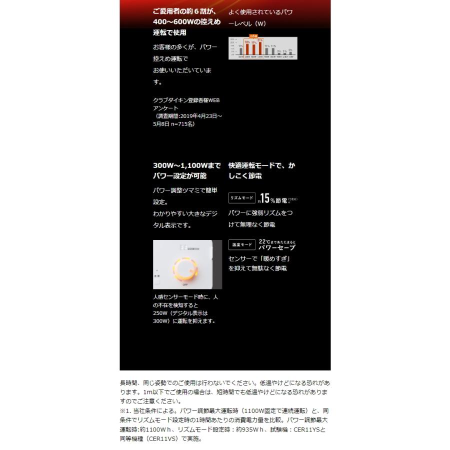 ダイキン:遠赤外線暖房機セラムヒート(マットホワイト ダイキン:遠赤外線暖房機セラムヒート(マットホワイト