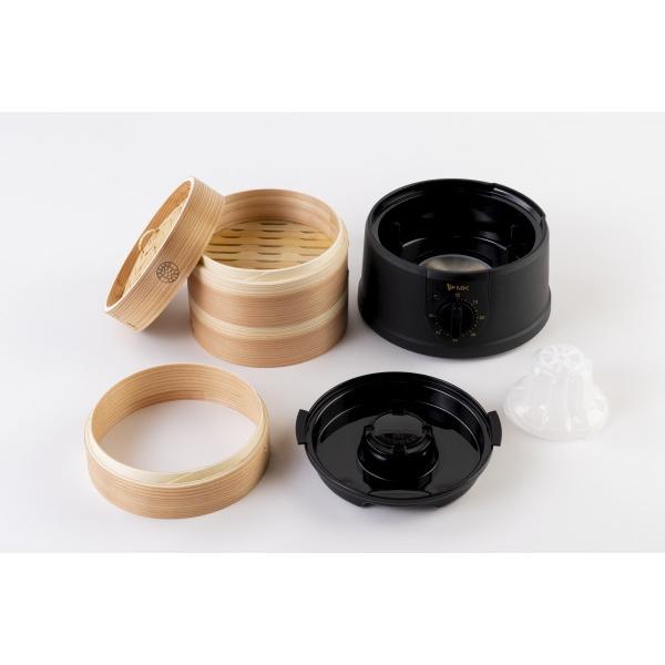 エムケー精工：電気せいろTEGARU　SEIRO(ブラック)/EM-185K エムケー精工 電気せいろ EM-185K TEGARU SEIRO 18cm レシピ