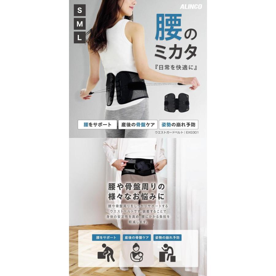 アルインコ：ウエストガードベルトM(腹囲74〜94cm)/EXG301M : メロウ