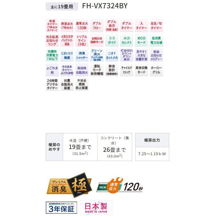 sapページCORONA FH-VX7324BY-W 　ホワイト 楽天市場】【お買い得品！】【2024年度モデル】【在庫あり！】コロナ