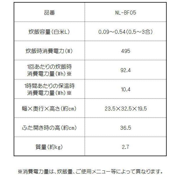 象印：小容量マイコン炊飯ジャー極め炊き(ソフトブラック)/NL-BF05-BZ