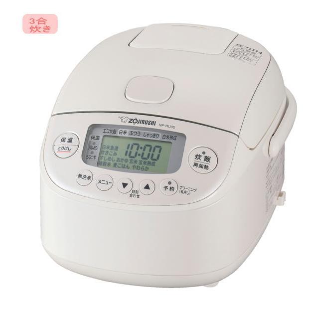 象印：圧力IH炊飯ジャー 極め炊き(3合炊)(ホワイト)/NP-RU05-WA