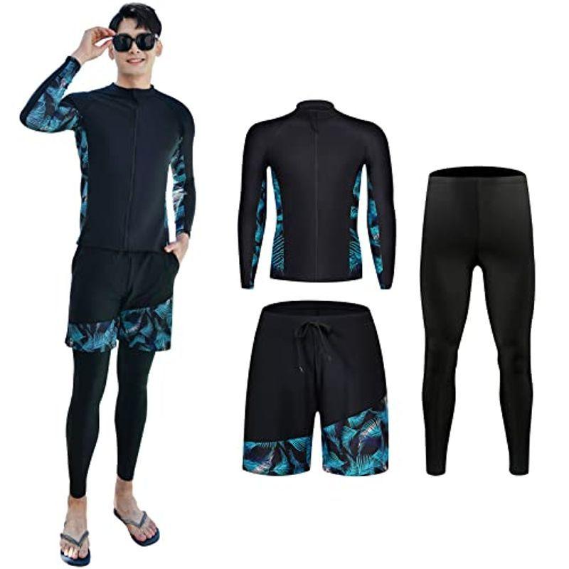 Zhpuat ラッシュガード メンズ 水着 上下 セット 長袖 レギンス サーフパンツ フィットネス 男性 温泉 ビーチ 水泳 スイミング Tvilbid2 通販 Yahoo ショッピング