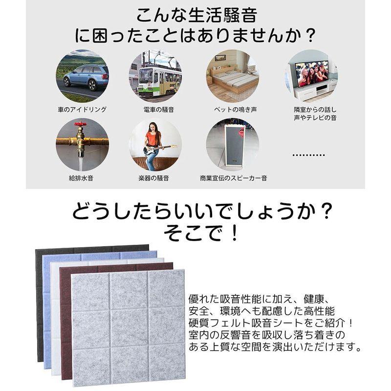 防音シート Kimino Tvilbid2の防音シート 防音 防音 吸音壁や天井簡単に設置 素早く利用可能吸音材 フェルト 吸音シート カラオケ機器 難燃 防湿 硬質防音材 ゲーミングルーム Tvilbid2
