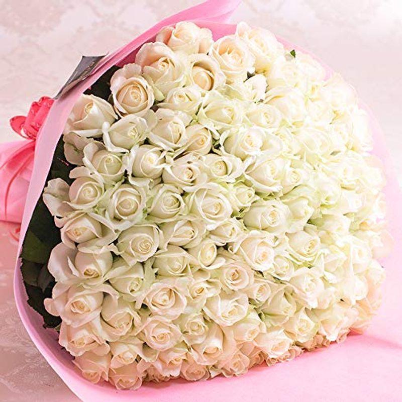 バラギフト専門店のマミーローズ 選べるバラ本数セレクト 還暦祝い 誕生日 プロポーズ Tvilbid2 還暦祝い 贈り物の豪華なバラの花束 生花 白 93本 プロポーズ 白 当店 一番人気 の