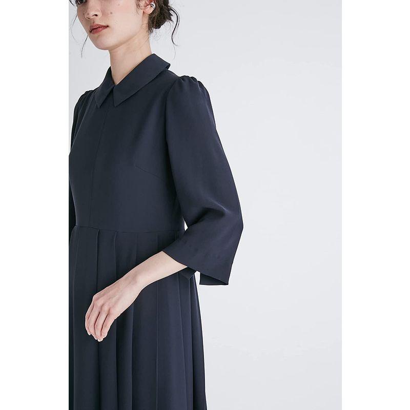 セルフォード 襟付きプリーツワンピース CWFO214027 レディース NVY 38
