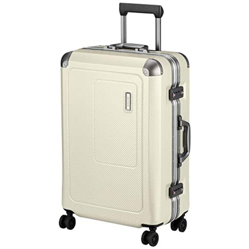 シフレ ポリカ100% 軽量・頑強アルミフレームスーツケース ESC1150 60L 67 cm 4.1kg カーボンホワイト