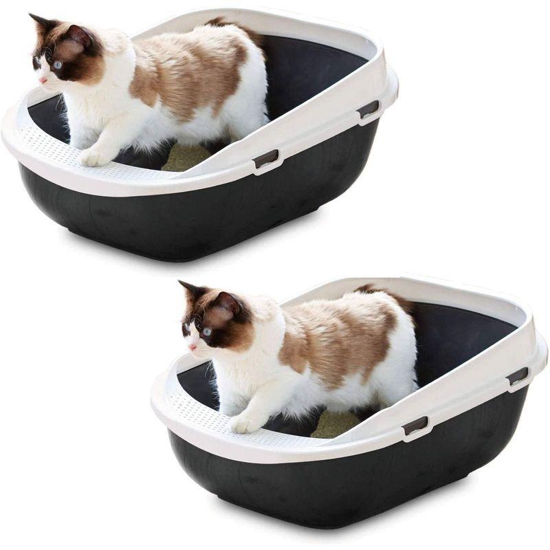 Oft サイズ 005ならショッピング ランキングや口コミも豊富なネット通販 更にお得なpaypay残高も スマホアプリも充実で毎日どこからでも気になる商品をその場でお求めいただけます ペット用品 生き物 メガトレー 本体 ブラック 2個セット 猫用トイレ