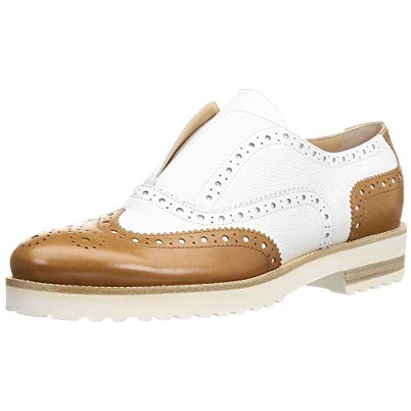 人気のクリスマスアイテムがいっぱい ルカ グロッシ フラットローファー ウイングチップシューズ レディース Br Wh