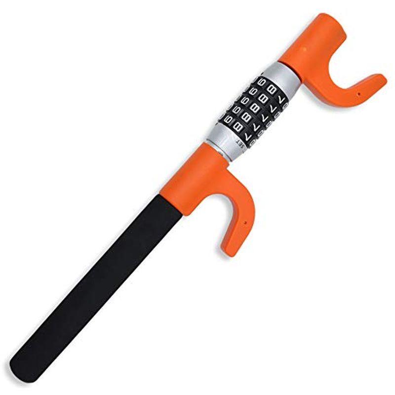 エルディケイ ハンドルロック 盗難防止 車 盗難 ステアリングロック 護身 ダイヤル式 防犯プレート付き オレンジ Hl Or01 N0qhagwech Www Habitat21 Co Jp