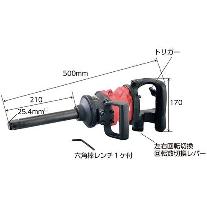 pa-man エアーインパクトレンチ ツインハンマー式 差込角25.4mm 大型/中型トラック用 2441Nm 軽量 4073L8|tvilbidvirk3|02