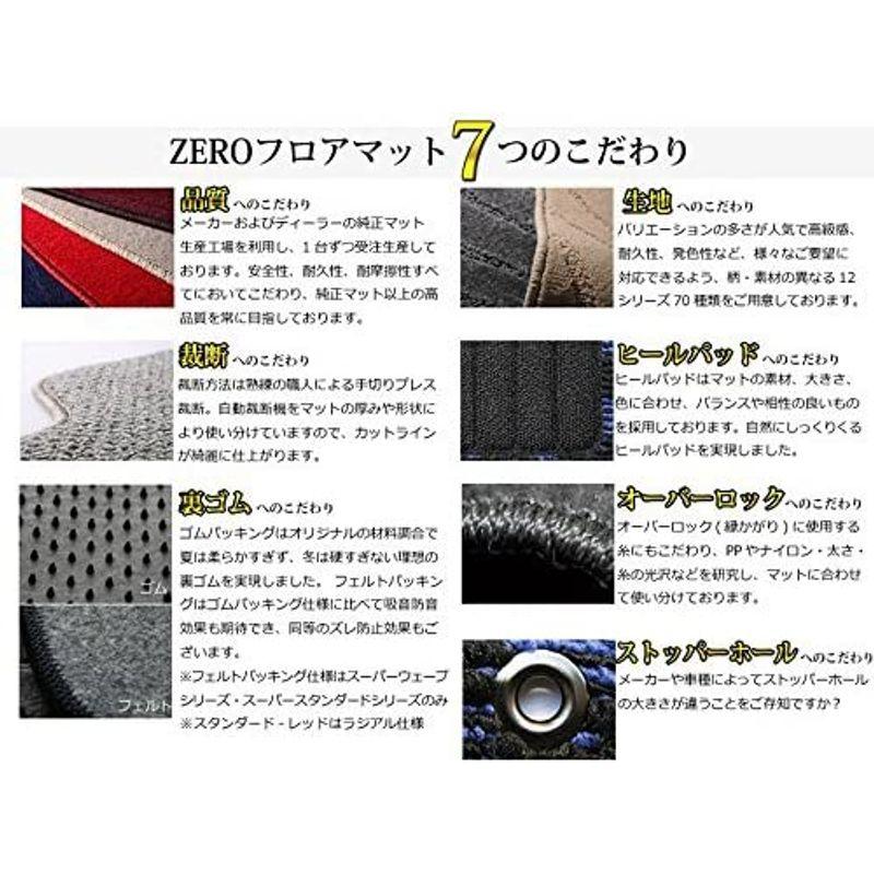 車用フロアマット・カーマット 脱臭・消臭加工済み フロアマット ZERO ゼロ フロアマット スズキ ジムニー H7/11H10/10 ＪＡ１２Ｗ、ＪＡ２２Ｗ 用 スタンダード｜tvilbidvirk3｜09