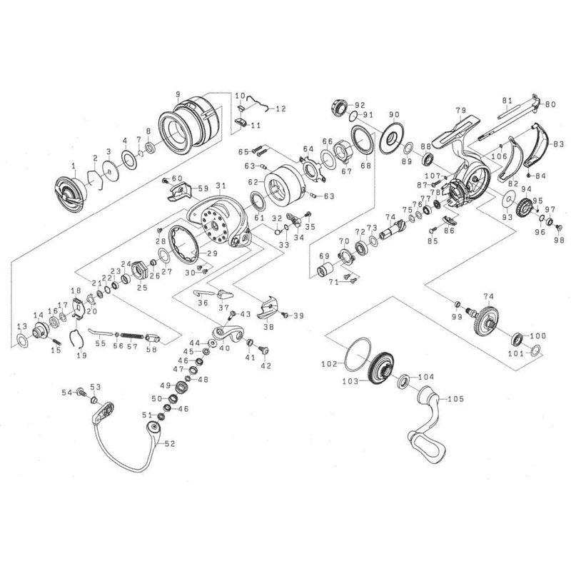 スピニングリールパーツ スプール(2-12) 釣り用リールのパーツ ダイワ(DAIWA) 純正パーツ 19 セルテート LT2500S 部品番号 9 部品コード 128D01 00060｜tvilbidvirk3｜05