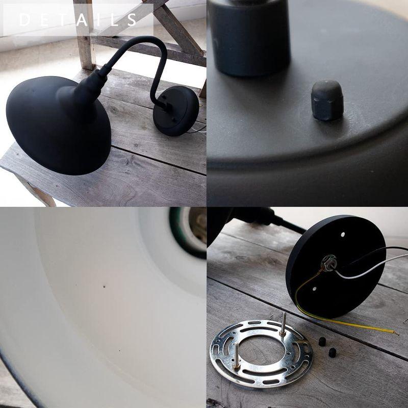ポーチライト 黒色 ブラケット 傘 LED 玄関 照明 人感センサー 付き)大きな電球 ウェーブ - 1
