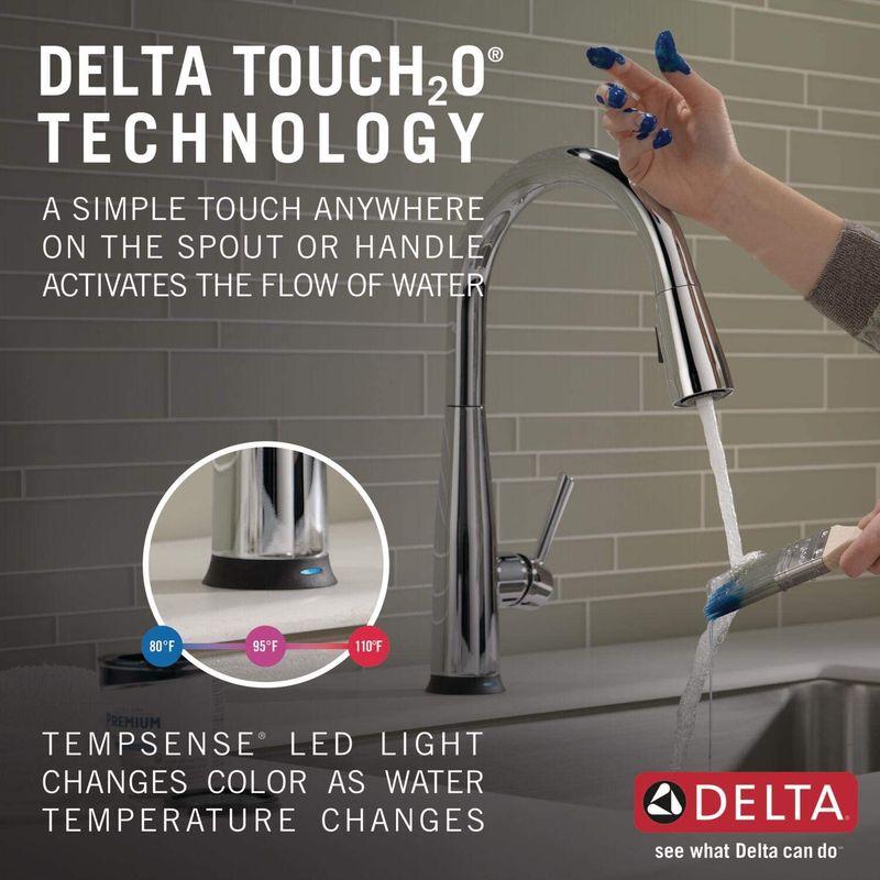 Delta　蛇口　エッサ　シングルハンドル・プルダウン水栓　磁気合体型キッチン蛇口　9113T-DST