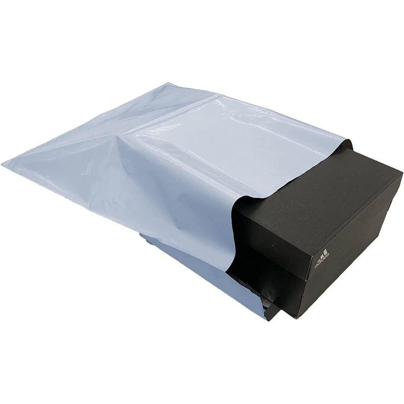 宅配ビニール袋　LLサイズ　ライトブルー　大きいサイズ　A3大　380×480mm　強力粘着テープ付き　(5　配送や保管用などに　防水　水色