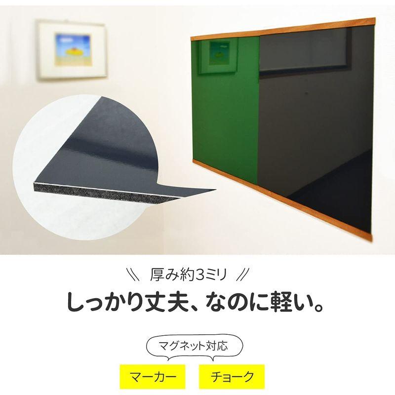 学習用具・教材　薄型黒板・ボード90cm×120cm・マーカーホワイト　白色　石こう壁用取付キット付き8穴・取付ネジ8個