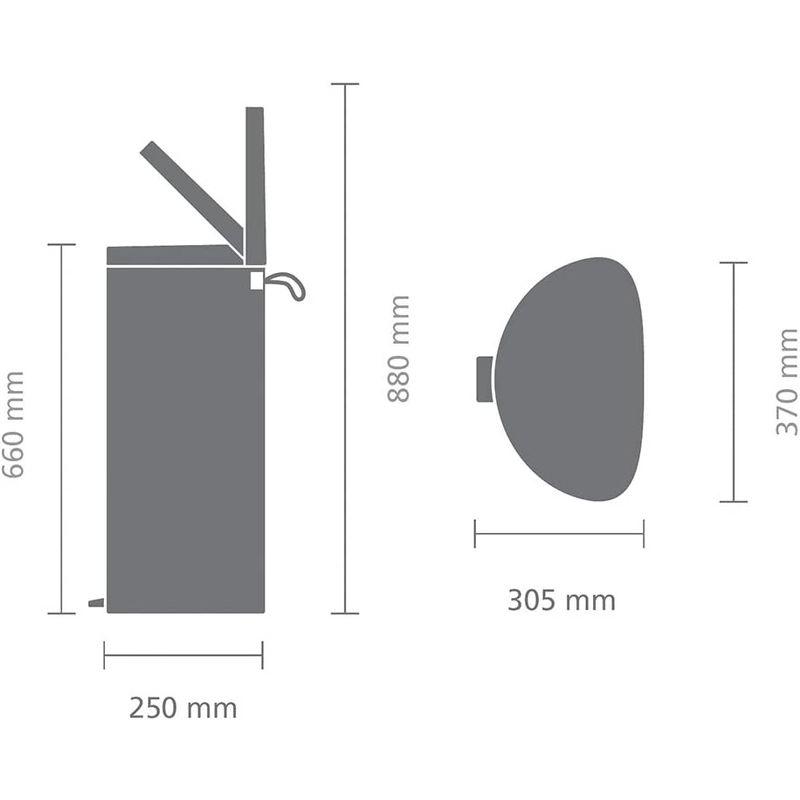 Brabantia キッチン容器 スチール ミネラルコンクリートグレー 30L｜tvilbidvirk3｜02