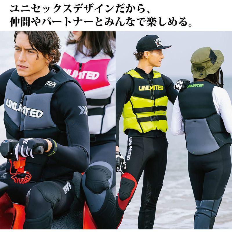 中古品 UNLIMITED ライフジャケット 水上バイク ジェットスキー ライフベスト ネオプレン ウェット素材 小型船舶特殊 メンズ JCI予備検 【1904323528】(11977円)