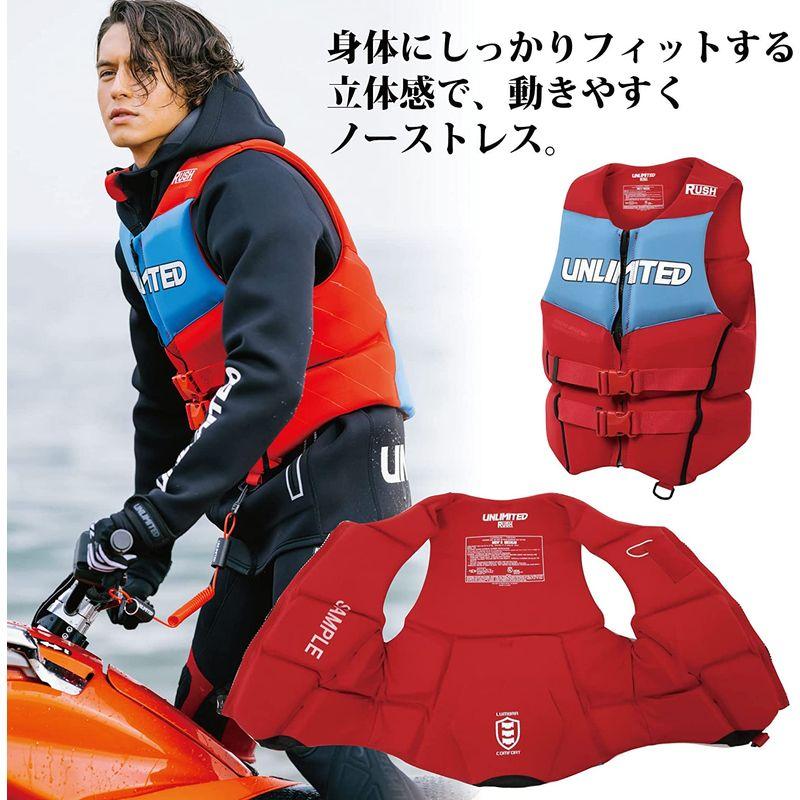 [大特価] UNLIMITED ライフジャケット 水上バイク ジェットスキー ライフベスト ネオプレン ウェット素材 小型船舶特殊 メンズ JCI予備検 【A2490226806】(15662円)