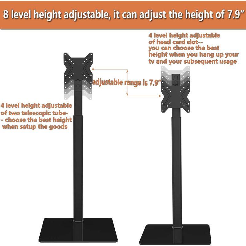 TVマウントスタンド 普遍的なTVの台紙が付いている100度の回転の高さの調節可能なそして19から42インチLCDのための傾き機能、LED OLED TVが付いて｜tvilbidvirk3｜08