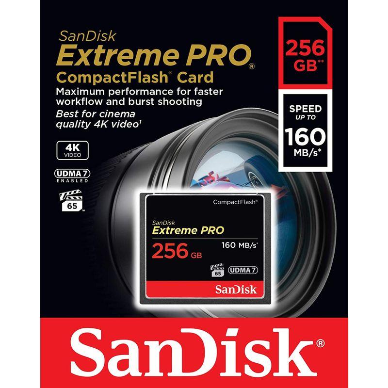 コンパクトフラッシュ 256GB SanDisk/サンディスク メモリーカード 160MB/s 1067倍速 UDMA7対応 海外リテール Extreme｜tvilbidvirk3｜03