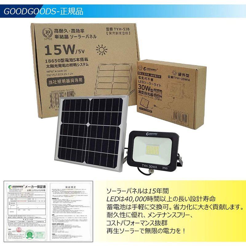 グッド・グッズ　30W　ブラケットライト　電気代不要　ソーラーライト　ライト　照明　超高輝度　防犯ライト　屋外　屋外照明　LED　IP65