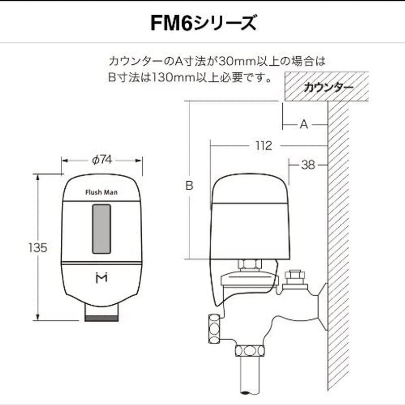 トイレ用水栓金具 シルバー 便器センサー ミナミサワ 後付け小便器センサー Flush Man FM6(TOTO T60用) FM6T-S｜tvilbidvirk3｜04