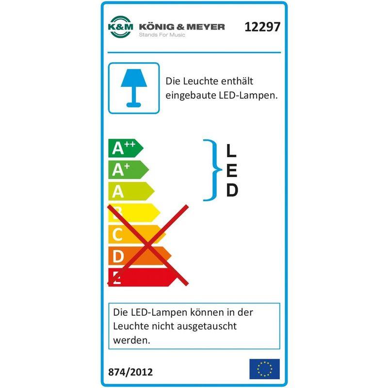 譜面台用ライト LED12個 音楽用品 K&M LEDピアノランプ 2,500ルクス 12297-090-55｜tvilbidvirk3｜05